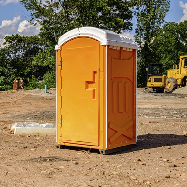 how often are the portable restrooms cleaned and serviced during a rental period in Ruthven Iowa